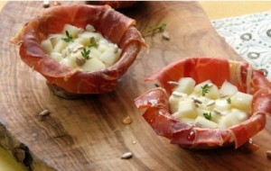 Cestini di prosciutto